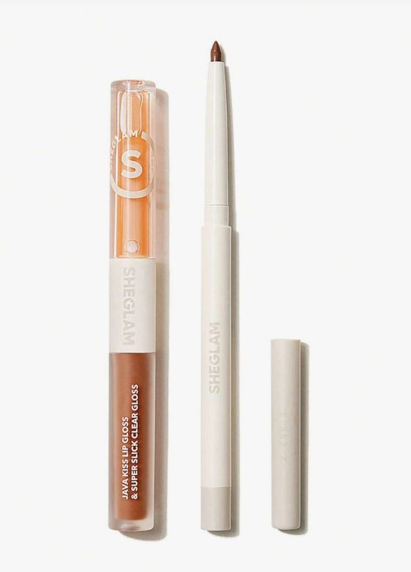 SHEGLAM Soft 90's Glam Lip Liner And Lip Duo Set-Moody Taupe Lip Set 3-In-1 Lip