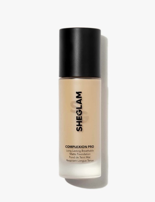 SHEGLAM Complexion Pro Long Lasting Breathable Matte Foundation-Shell Matte Sweat-Proof Foundation Oil