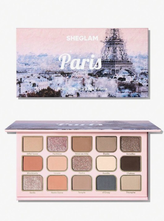 SHEGLAM Picnic In Paris 15-Pan Palette Father's Day Graduation Birthday Holiday Y2K Fancy Fashion Makeup
