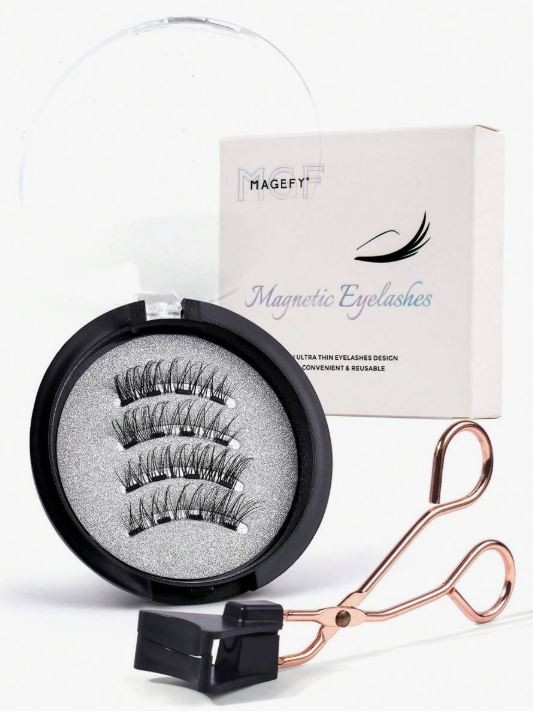 MAGEFY 1 Pair CC Curl Magnetic Eyelash Kit - Natural