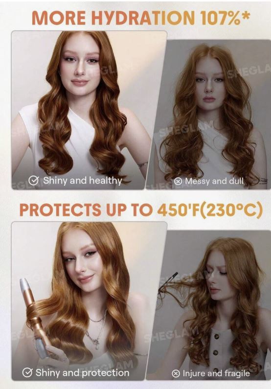 SHEGLAM HAIR Hot Streak Leave-In Protection Serum-10ml/0.3Fl Oz,Heat Protectant Spray For Hair,Hair Mask Hair Serum
