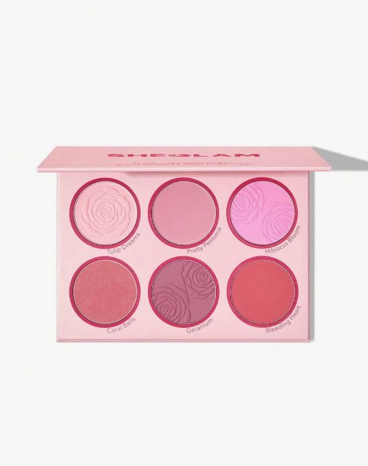 SHEGLAM Floral Flush Blush Palette-Blushing Bouquet 6-Color Pressed Powder Blush