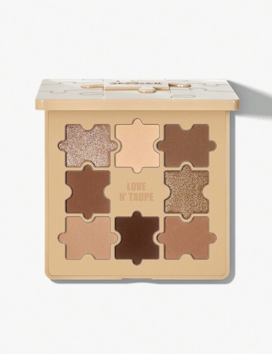 SHEGLAM Jazy Jigsaw Eyeshadow Palette-Hued In Nude 9-Color Shimmer Matte Eyeshadow Palette Nude