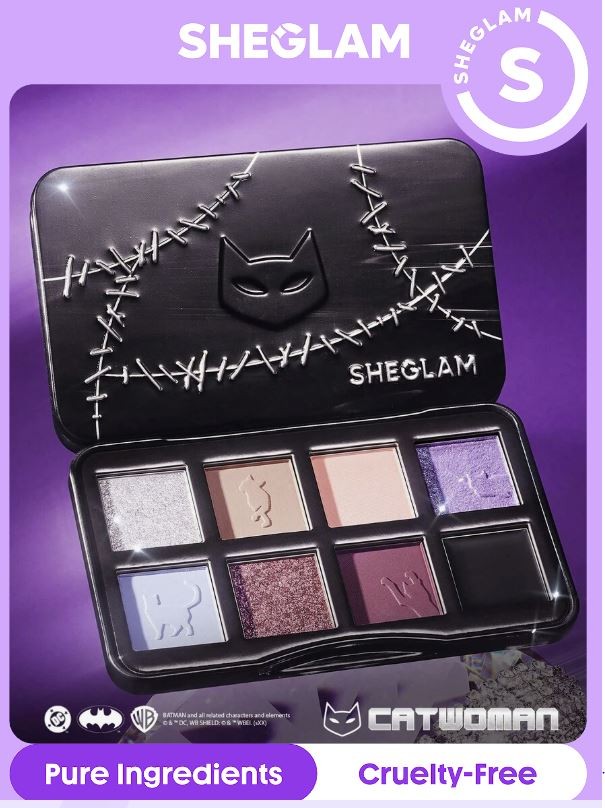 CATWOMAN™ | SHEGLAM Feline Fatale Palette Brand Beauty Makeup Face Paint Cosmetic For Women Girls Perfect For Fall Winter Ideal For Y2K Fancy Fashion Suitable For Birthday Christmas Present Party Read