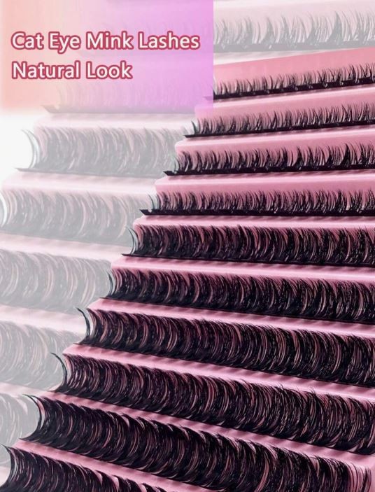 100D Mink Lashes 8-16mm Mixed 0.07mm C/D Curl,72/126/180 Clusters