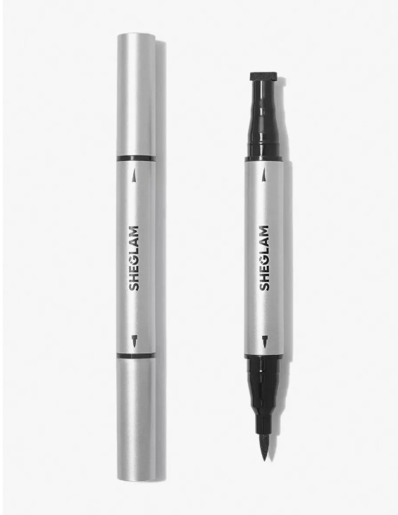 SHEGLAM Wing It Waterproof Liner Duo-Black 2 In 1 Waterproof Liquid Eyeliner