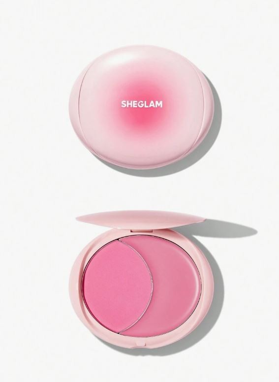 SHEGLAM Cheek 2 Cheek Blush Duo-Pitaya Fruit 5 Shades Cream Powder Blush Double